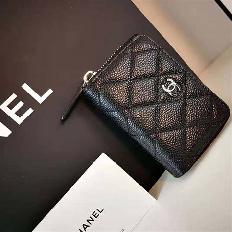 chanel classic coin purse black|chanel coin purse price.